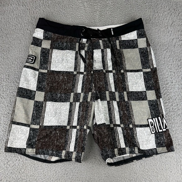 Billabong Other - Billabong Men's Board Shorts Size 36 Checkered Logo Y2k